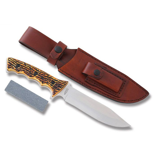 UNCLE HENRY FIXED BLADE KNIFE W/ LEATHER SHEATH - Camofire Discount ...